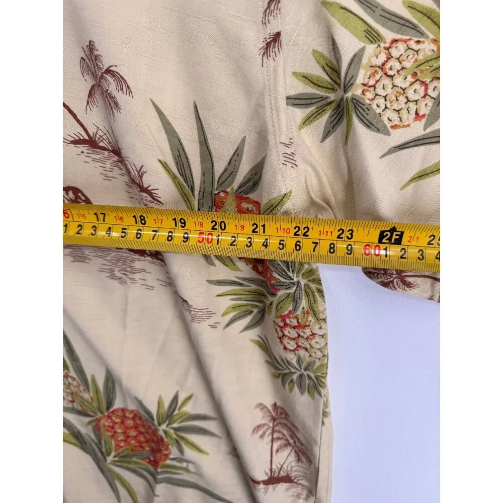 Tommy Bahama Rayon Camp Hawaiian Shirt Mens XL Pineapple AOP - Picture 4 of 5
